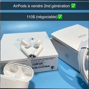Apple AirPods 2nd Gen with Charging Case - White